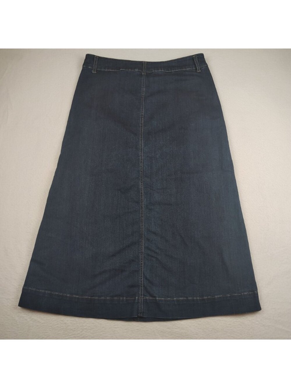 Christopher & Banks Denim Skirt Womens sz 10 Long Modest - Picture 2 of 9